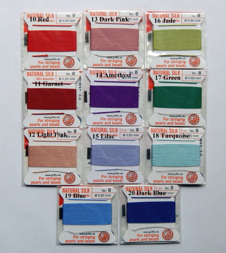 Size 8 Griffin Silk Beading Cord with Attached Needle 1 Etsy