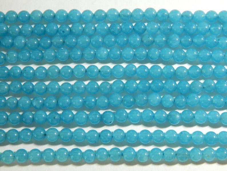 6mm Blue Sponge Quartz Round Polished Gemstone Beads 15.5 Etsy