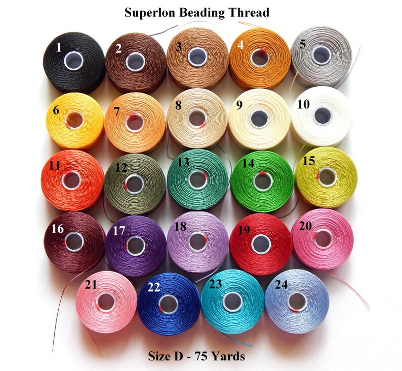SLon Superlon Beading Thread Tex 45 Size D 1 75 Yard Etsy