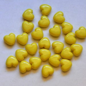 24pc yellow acrylic flower shape bead-1174
