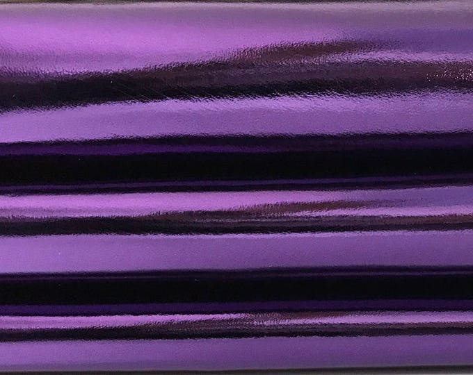 Italian lambskin leather 12 skins hides METALLIC PURPLE 80-90sqf