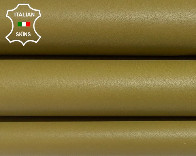 DRAB OLIVE GREEN Top Quality Italian genuine Metis Lambskin Lamb Sheep wholesale leather skins shoes Bags Bookbinding 0.5mm to 1.0 mm