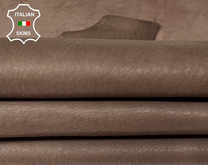 NATURAL GRAINY BROWN Vegetable Tan soft Italian Lambskin Lamb Sheep Leather hide hides skin skins 7sqf 1.1mm #B107