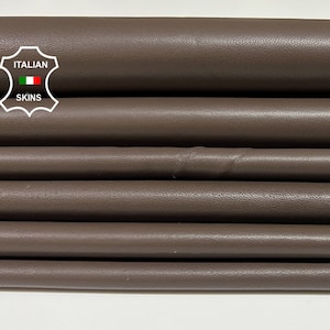 TAUPE BROWN Thin Soft Italian Lambskin Lamb Sheep leather pack 8 hides skins total 60sqf 0.6mm #B3841