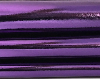 METALLIC PURPLE Italian genuine Lambskin Lamb Sheep Sheepskin leather skin skins hide hides 6-9sqf 0.7mm #CA4