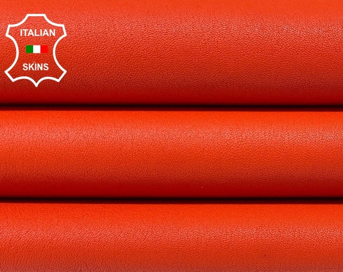 Red Coral Soft Italian genuine STRETCH Lambskin Lamb Sheep wholesale leather skins Elastic pants trousers leggings 0.5mm to 1.0 mm