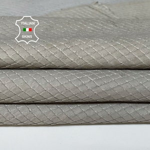 LIGHT GRAY SNAKE Scales Textured on soft Italian Lambskin Lamb Leather  skin 5-6sqf 0.9mm #B148