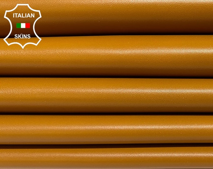 MUSTARDY HONEY TAN Caramel Italian Metis Lambskin Lamb Sheep Leather pack 4 hides skins total 26sqf 0.9mm #B3800