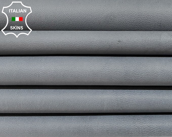 NATURAL GRAY NAKED Soft Italian Lambskin Lamb Sheep Leather hides pack 2 skins total 10sqf 0.6mm #B1843