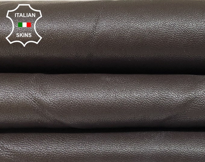 Dark Mahogany Brown Soft Italian genuine STRETCH Lambskin Lamb Sheep wholesale leather skins Elastic pants trousers leggings 0.5mm to 1.0 mm