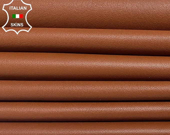 RUST BROWN Soft Italian Lambskin Lamb Sheep Leather hides pack 3 skins total 12sqf 0.7mm #B2340