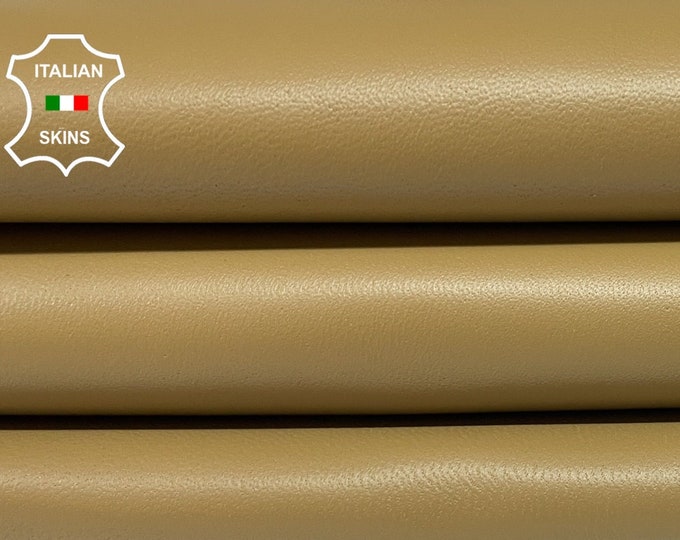 KHAKI CAMEL BROWN Italian Metis Lambskin Lamb Sheep Leather hides hide skin skins 5sqf 1.0mm #B2436