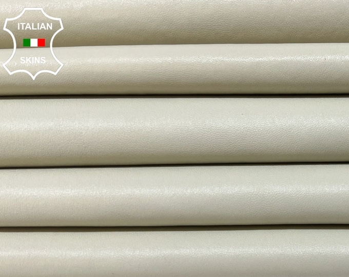 LIGHT BEIGE Soft Italian STRETCH Lambskin Lamb Sheep Leather pack 2 hides skins total 9sqf 0.9mm #B3827