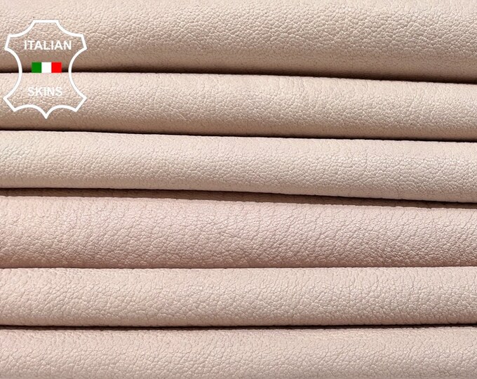 NUDE PINK WASHED Vegetable Tan Soft Italian Lambskin Lamb Sheep Leather hides pack 4 skins total 22sqf 0.9mm #B1733