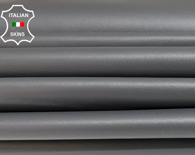 GRAY Italian Lambskin Lamb Sheep Leather hides pack 5 skins total 25sqf 0.8mm #B2680