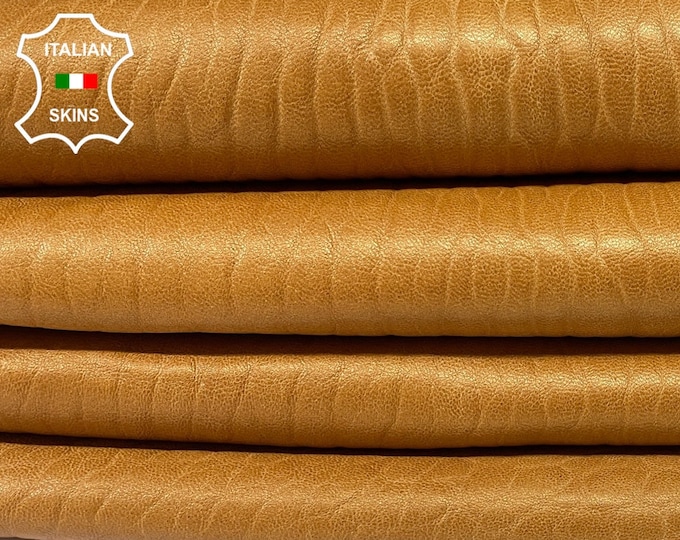 SANDY TAN PEARLIZED Grainy Textured Thick Soft Italian Lambskin Lamb Sheep Leather hides hide skin skins 7sqf 1.4mm #B1242