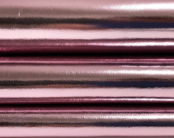 METALLIC PINK Italian genuine lambskin leather for sewing hide skin hides skins 6-9sqf 0.7mm #CA01