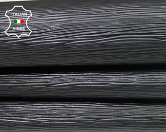 BLACK Textured EPI embossed Italian Goatskin Goat genuine leather 12 skins hides total 90sqf 0.9mm