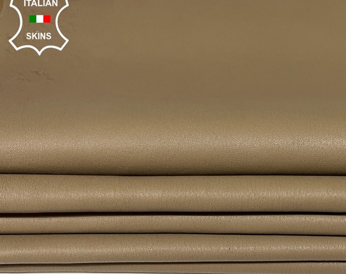 CAFFE LATTE Beige Light Brown Thin Soft Italian STRETCH Lambskin Lamb Sheep Leather pack 3 hides skins total 10+sqf 0.6mm #B3631