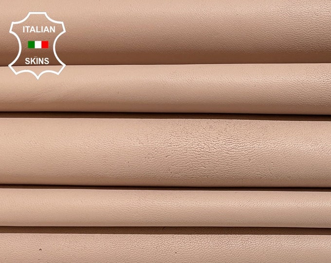 NUDE Italian Lambskin Lamb Sheep Leather hides pack 2 skins total 15sqf 0.8mm #B2419