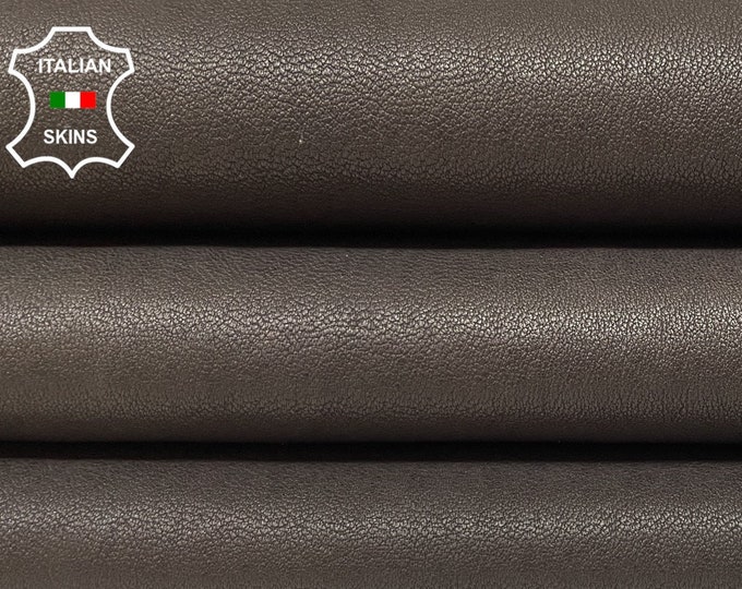 Dark Brown Matte Soft Italian genuine STRETCH Lambskin Lamb Sheep wholesale leather skins Elastic pants trousers leggings 0.5mm to 1.0 mm