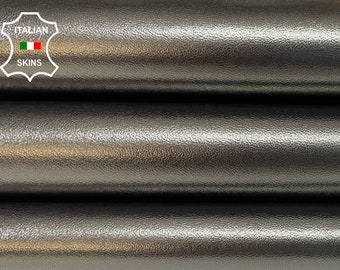 METALLIC SMOKE PEWTER Coated Thin Italian Lambskin Lamb Sheep Leather hide hides skin skins 5sqf 0.6mm #B2922
