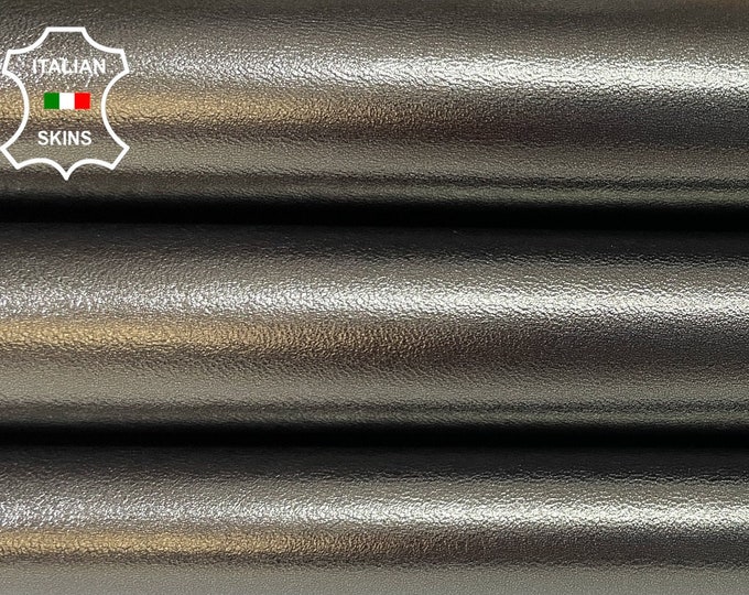 METALLIC SMOKE PEWTER Coated Thin Italian Lambskin Lamb Sheep Leather hide hides skin skins 5sqf 0.6mm #B2922