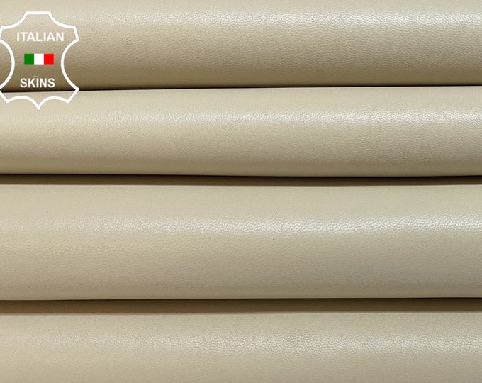 BEIGE Italian Metis Lambskin Lamb Sheep Leather pack 2 hides skins total 12sqf 0.9mm #B3031