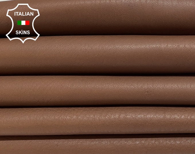 NATURAL BROWN NAKED Thick Italian Goatskin Goat Leather hides pack 3 skins total 20sqf 1.1mm #B2724