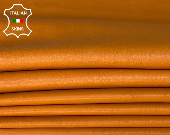 TAN Soft Italian STRETCH Lambskin Lamb Sheep Leather pack 4 hides skins total 14sqf 0.7mm #B3943