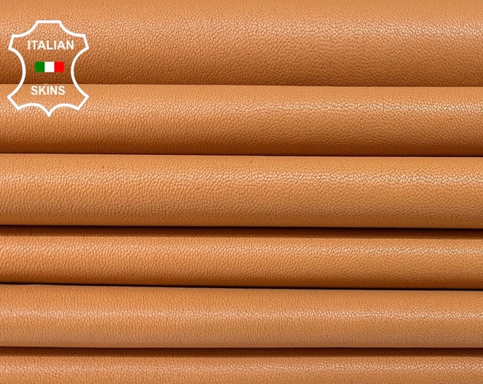 NUDE PEACH Thin Soft Italian STRETCH Lambskin Lamb Sheep Leather pack 4 hides skins total 18sqf 0.6mm #B2835