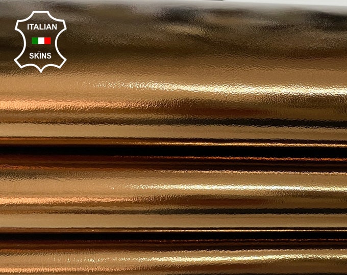 METALLIC BRONZE Italian Lambskin Lamb Sheep leather skin skins hide hides 5-8sqf 0.7mm #CA01