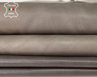 TAUPE PACK 2 SHADES vegetable tan Italian Lambskin Lamb Sheep leather bookbinding crafts 2 hides skins total 10sqf 0.8mm #A7873