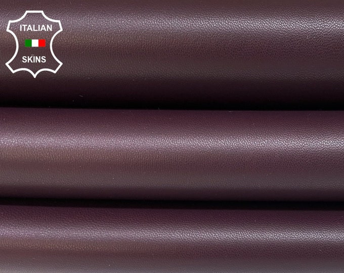 Eggplant Purple Soft Italian genuine STRETCH Lambskin Lamb Sheep wholesale leather skins Elastic pants trousers leggings 0.5mm to 1.0 mm