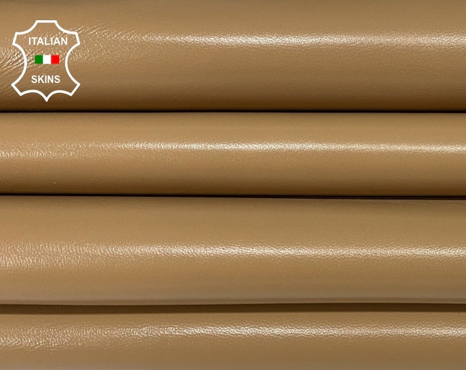 BEIGE BISCUIT Italian Lambskin Lamb Sheep leather hides pack 2 skins total 10sqf 1.0mm #A9967