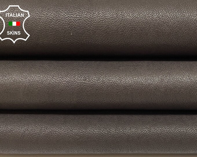 DARK BROWN Matte Soft Italian STRETCH Lambskin Lamb Sheep Leather hide hides skin skins 4sqf 0.8mm #B2855