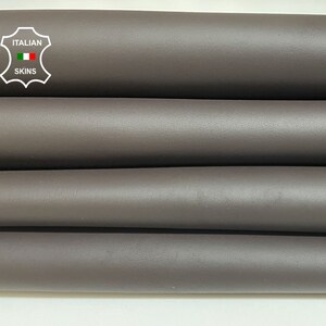 DARK BROWN MATTE Italian Lambskin Lamb Sheep Leather hides pack 2 skins total 14sqf 0.7mm #B2797