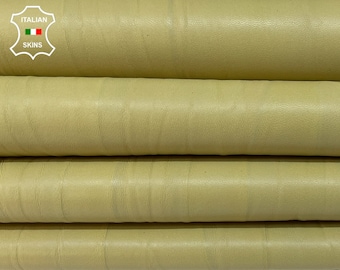 Free FedEx & Duties - MUSTARD YELLOW TEXTURED Wrinkled Soft Lambskin Leather pack 2 skins total 10+sqf 0.7mm #B321