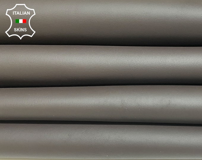 DARK BROWN MATTE Italian Lambskin Lamb Sheep Leather hides pack 2 skins total 14sqf 0.7mm #B2797