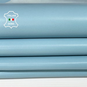 AZURE SKY BLUE baby light blue Italian Lambskin Lamb Sheep leather 2 skins hides total 12sqf 0.8mm #A8855