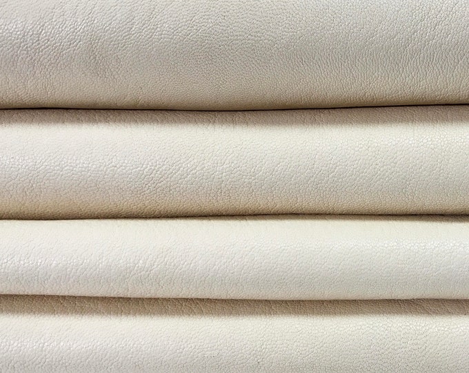 Italian lambskin leather 12 skins hides natural unfinished BUTTER CREAMER IVORY vegetable tanned 80-90sqf