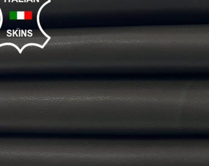 DARK ARMY OLIVE Green Soft Italian Lambskin Sheep Lamb Leather hide hides skin skins 6+sqf 0.7mm #C2826