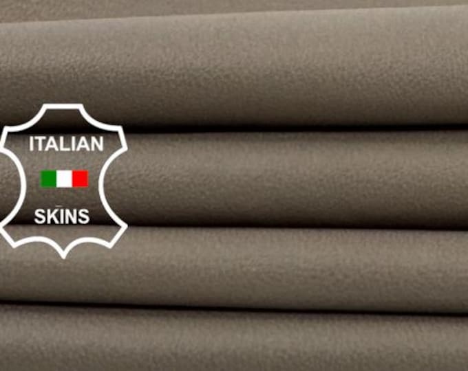 Delivered Duty paid - NATURAL LIGHT TAUPE Thin Soft Italian Lamb leather skin 7sqf 0.6mm #Z191