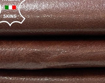 COGNAC BROWN ROUGH Vegetable Tan Strong Italian Goatskin Goat Leather hide hides skin skins 4+sqf 1.0mm #C2527