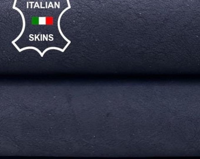 WASHED NUBUCK DARK Blue Vegetable Tan Thick Italian Goatskin Goat Leather hide hides skin skins 7sqf 1.2mm #C3224