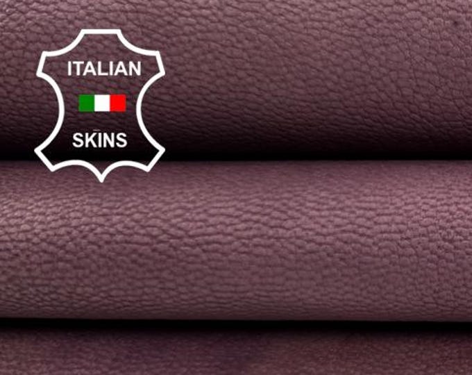 WASHED ROUGH VINTAGE Look Wine Plum Vegetable Tan Thick Soft Italian Goat leather skin 6sqf 1.2mm #C7067