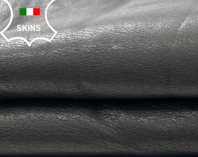 BLACK WASHED VEGETABLE Tan Thick Soft Italian Lambskin Lamb Sheep Leather hide hides skin skins 7sqf 1.2mm #C2526