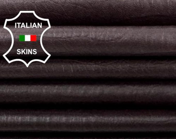 Delivered Duty paid - MAHOGANY BROWN CROCODILE Print Embossed On Soft Italian lamb leather pack 2 skins total 15sqf 0.7mm #Z514