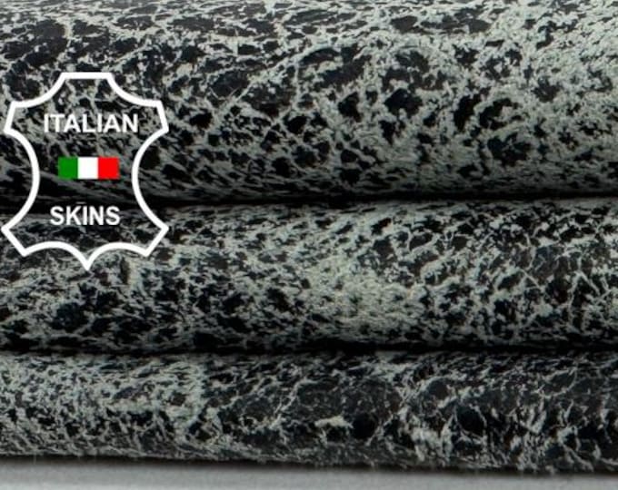 Delivered Duty paid - LIGHT SORBET GREEN Distressed Very Vintage Look Soft Italian Lamb Leather skin 6+sqf 0.7mm #C7874