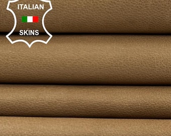 Free FedEx & Duties - NATURAL LIGHT BROWN Vegetable Tan Soft Italian Lamb leather skin 7sqf 0.7mm #C6808